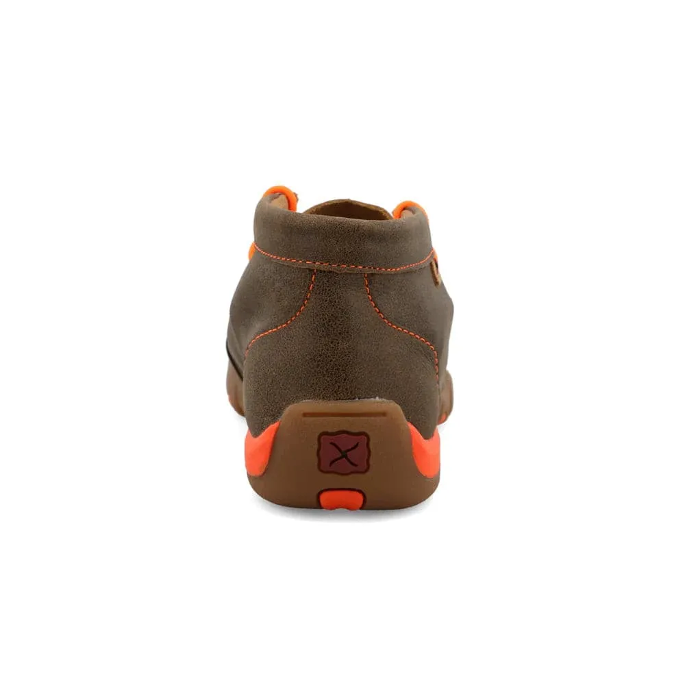 Twisted X Kids' Bomber & Neon Orange Chukka Driving Moc Shoes