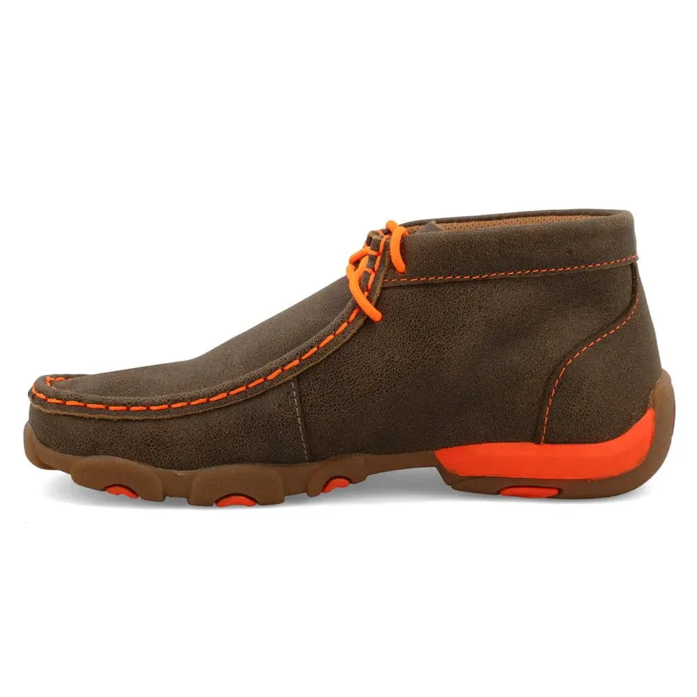 Twisted X Kids' Bomber & Neon Orange Chukka Driving Moc Shoes