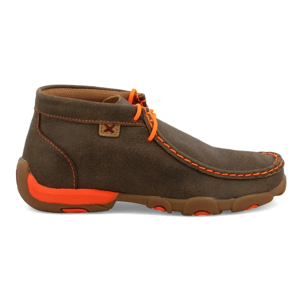 Twisted X Kids' Bomber & Neon Orange Chukka Driving Moc Shoes
