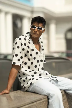 VASTRAMAY Men's Polka Dot Cotton Shirt