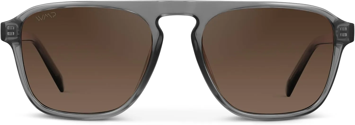 WearMe Pro Polarized Modern Aviator One-Bridge Square Mens Sunglasses