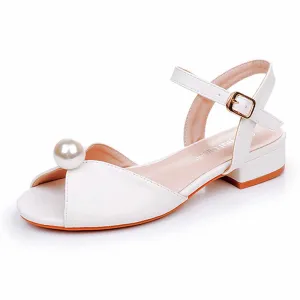 Women's Flat Wedding Shoes Peep Toe Bridal Shoes
