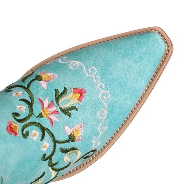Women's Vintage Embroidered Over the Knee Boots 03427308S